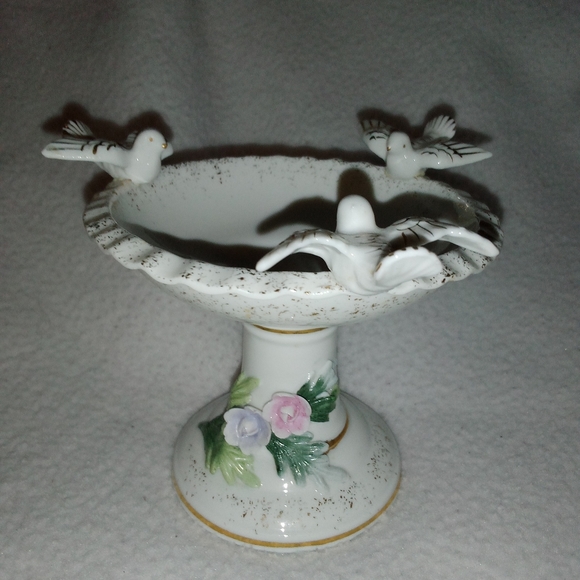 Lefton Art Lefton China Hand Painted Bird Bath Candle Stick Holder Reg U S Pat Off Poshmark